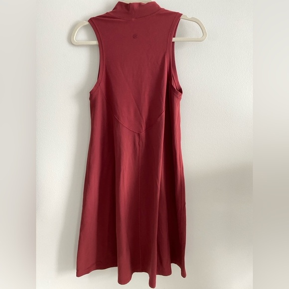 LULULEMON All Aligned A-line Mini Dress Burned Red Chianti 4 - Picture 3 of 9